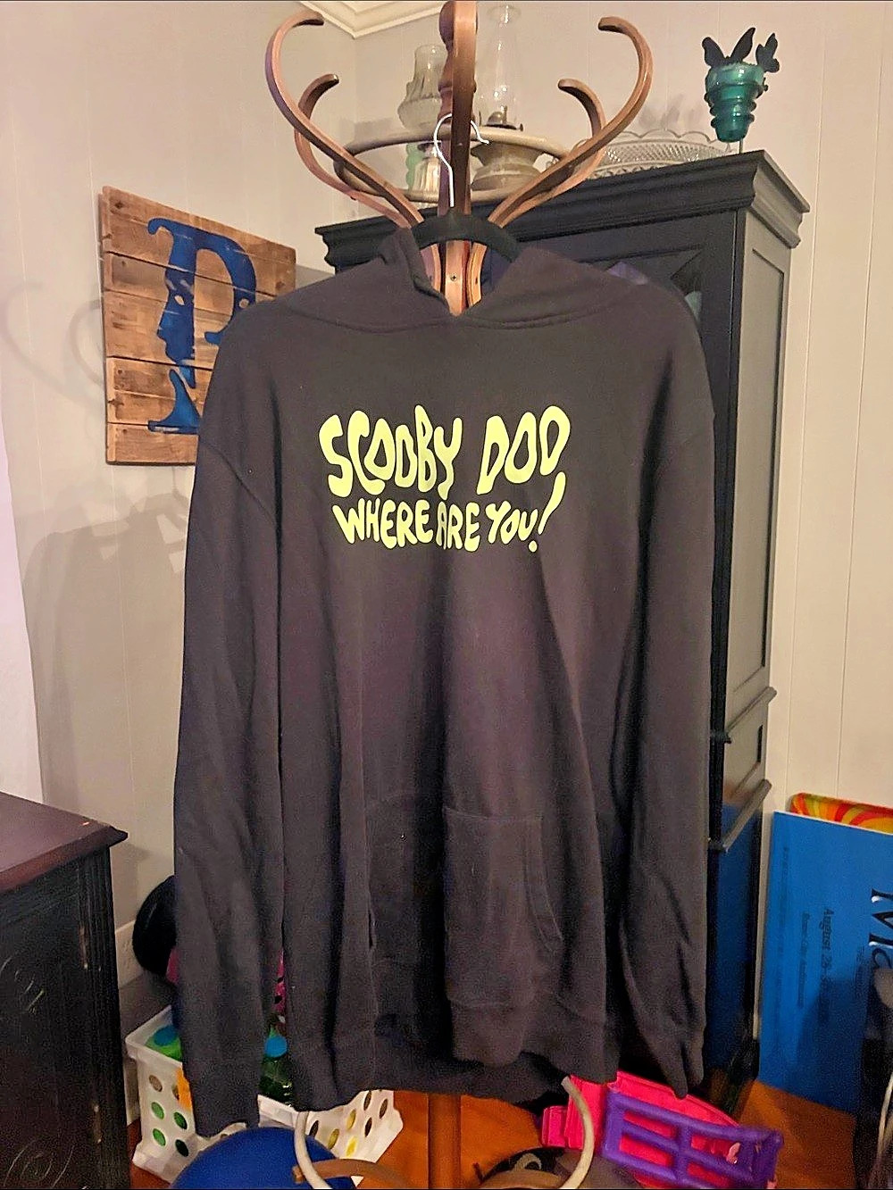 Scooby-Doo Where Are You Graphic Hoodie Black & Yellow 2XL